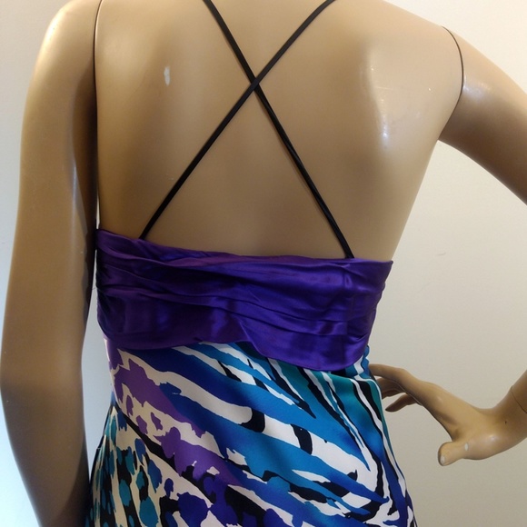 Cache Silk & Satin Empire Waist Animal Print Dress - Picture 7 of 8